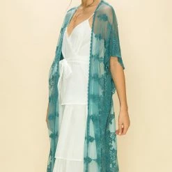 Hyfve Final Sale Teal Lace Kimono 6 Hyfve Final Sale Teal Lace Kimono