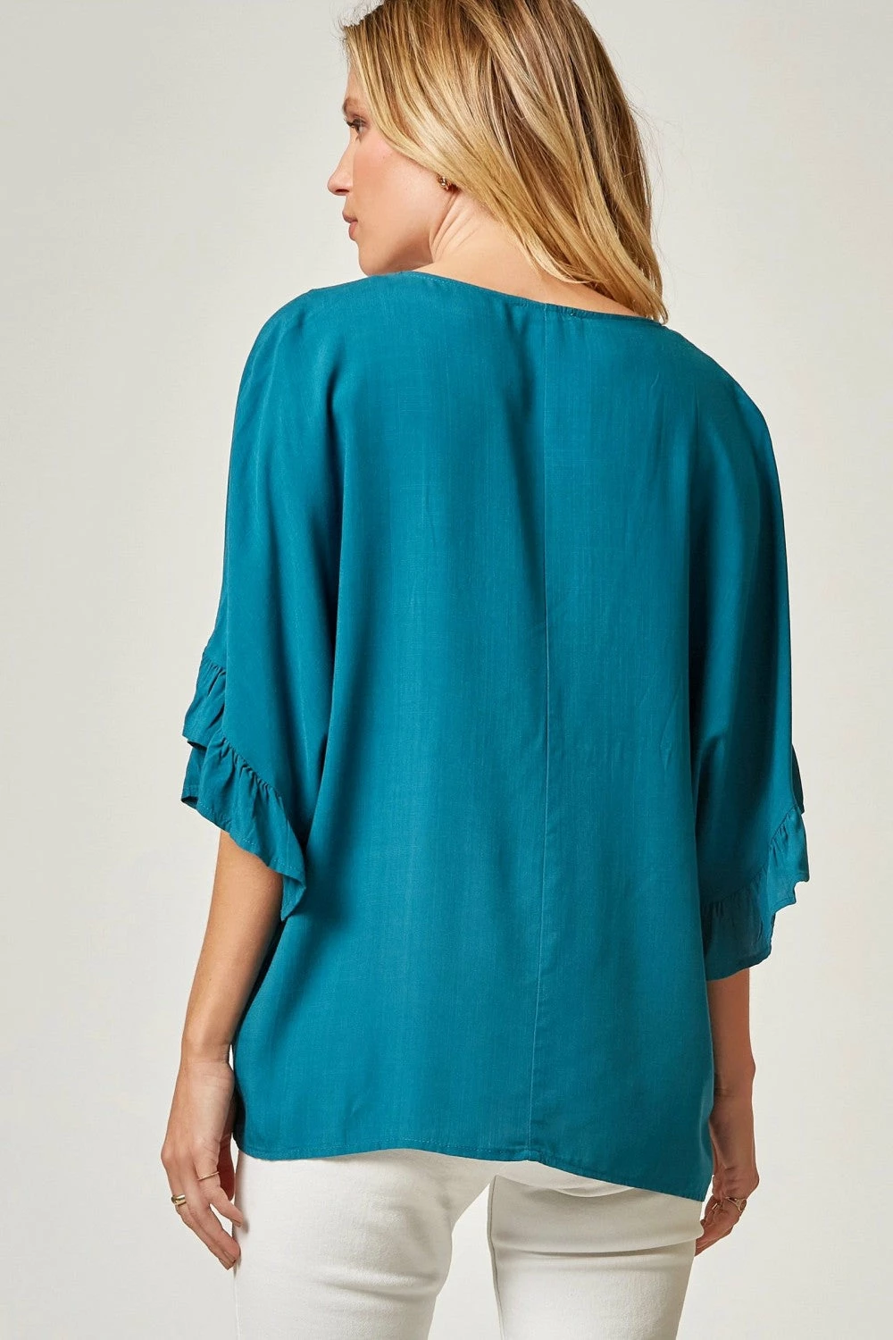 Andree By Unit Teal Ruffle Sleeve Top 8 Andree By Unit Teal Ruffle Sleeve Top
