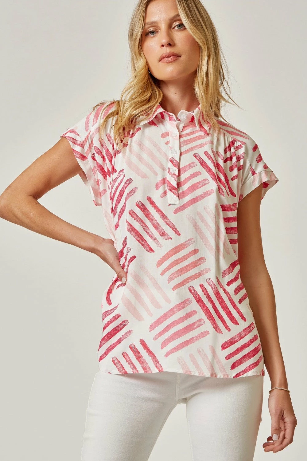 Andree By Unit New Arrivals Button Up Printed Top 5 Andree By Unit New Arrivals Button Up Printed Top