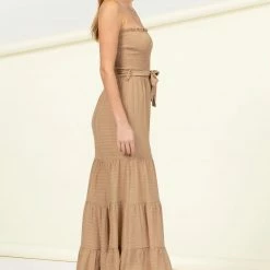 Hyfve Taupe Strapless Jumpsuit New Arrivals