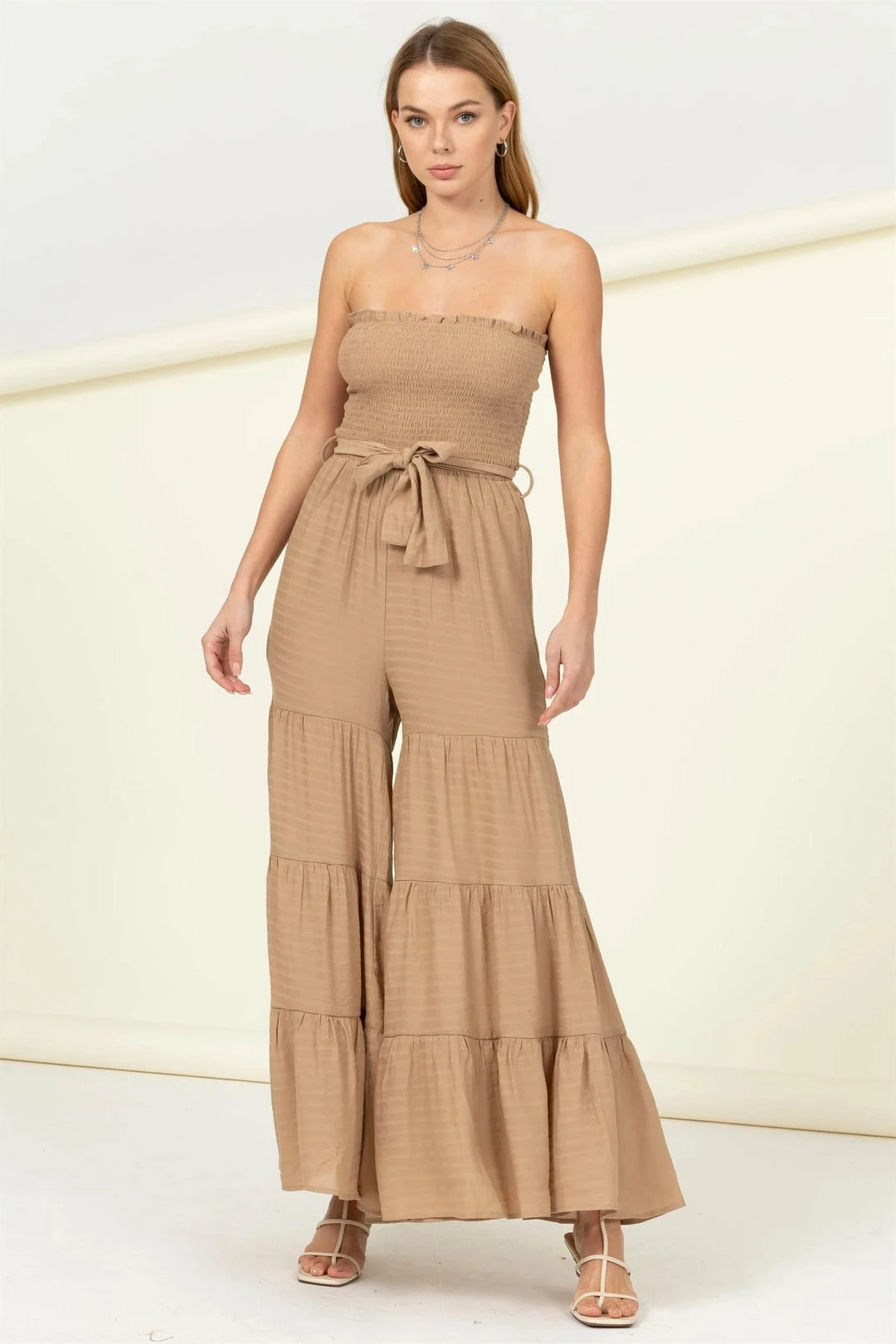 Hyfve Taupe Strapless Jumpsuit New Arrivals 4 Hyfve Taupe Strapless Jumpsuit New Arrivals