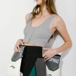 Very J New Arrivals Black/Teal Color Block Active Shorts