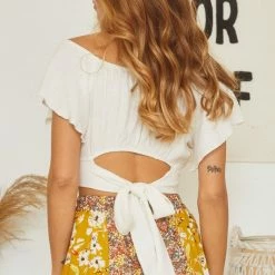 Ces Femme White Crop Top New Arrivals
