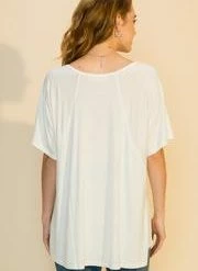 Hyfve Tops White V Neck Tee