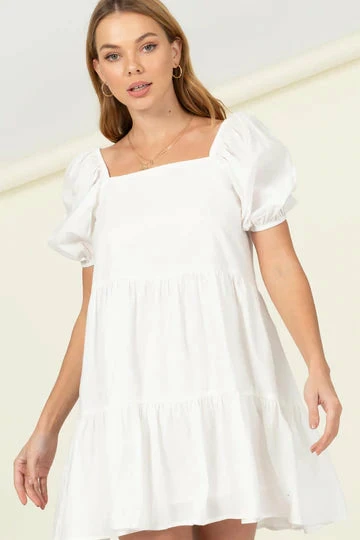 Hyfve White Ballon Sleeve Dress 1 Hyfve White Ballon Sleeve Dress
