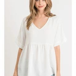 Jodifl White Babydoll Top