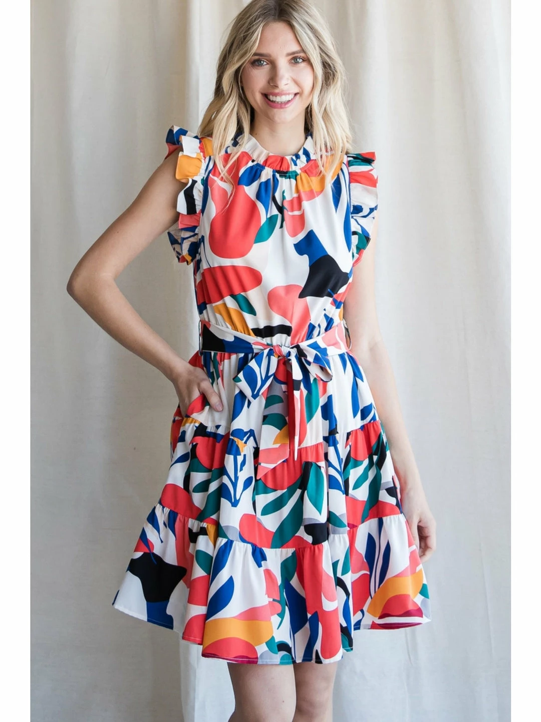 Jodifl New Arrivals Print Frill Ruffle Dress 2 Jodifl New Arrivals Print Frill Ruffle Dress