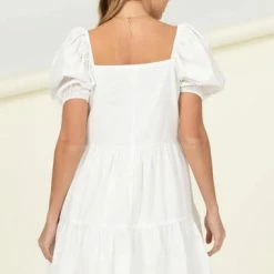 Hyfve White Ballon Sleeve Dress