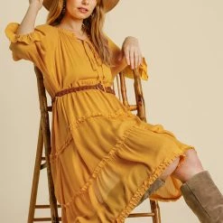UMGEE Dresses Golden Midi Dress 13 UMGEE Dresses Golden Midi Dress