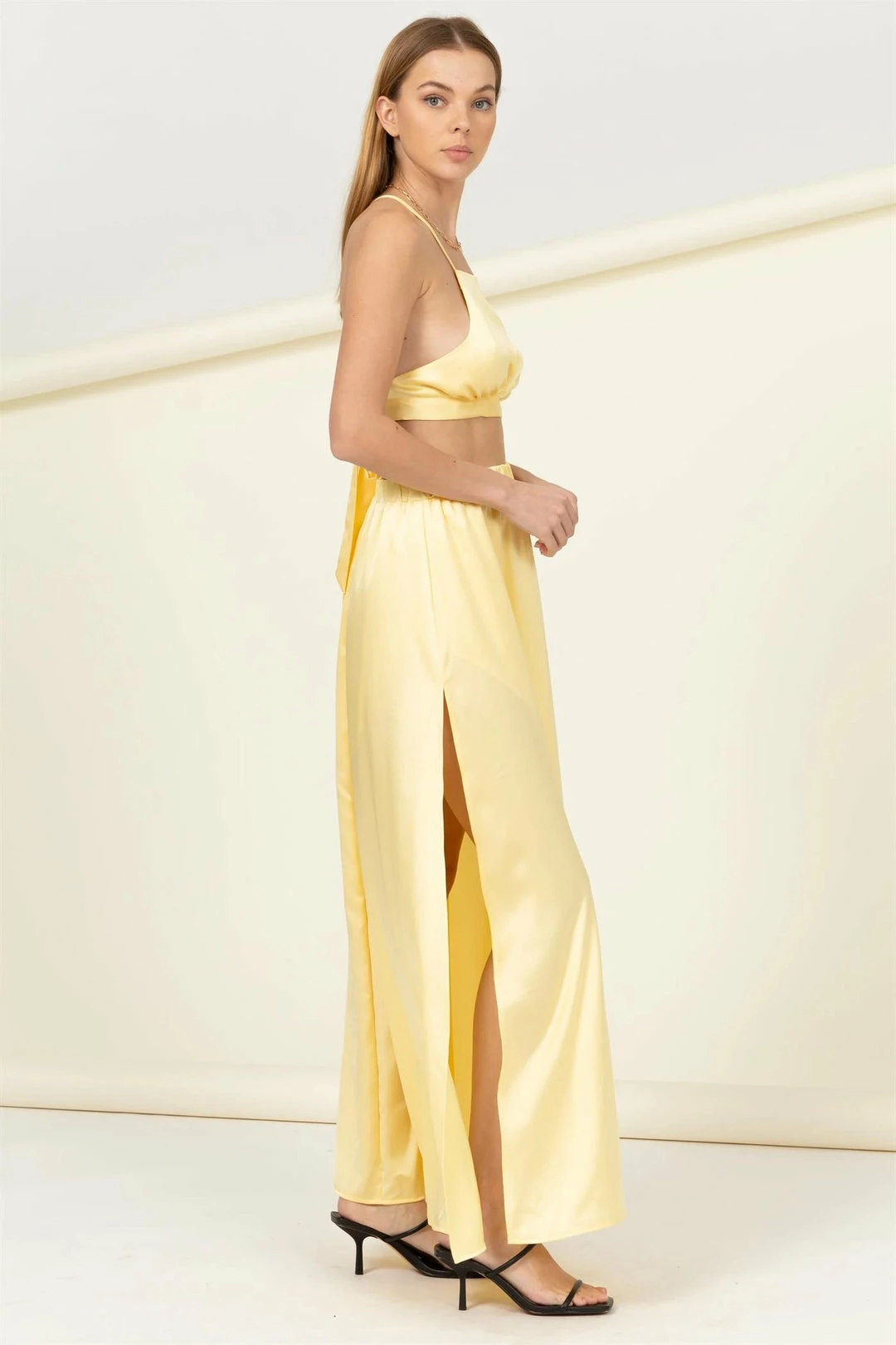Hyfve Yellow Satin 2 Piece Set 2 Hyfve Yellow Satin 2 Piece Set