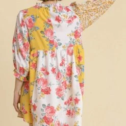 UMGEE New Arrivals Mixed Floral Print Dress
